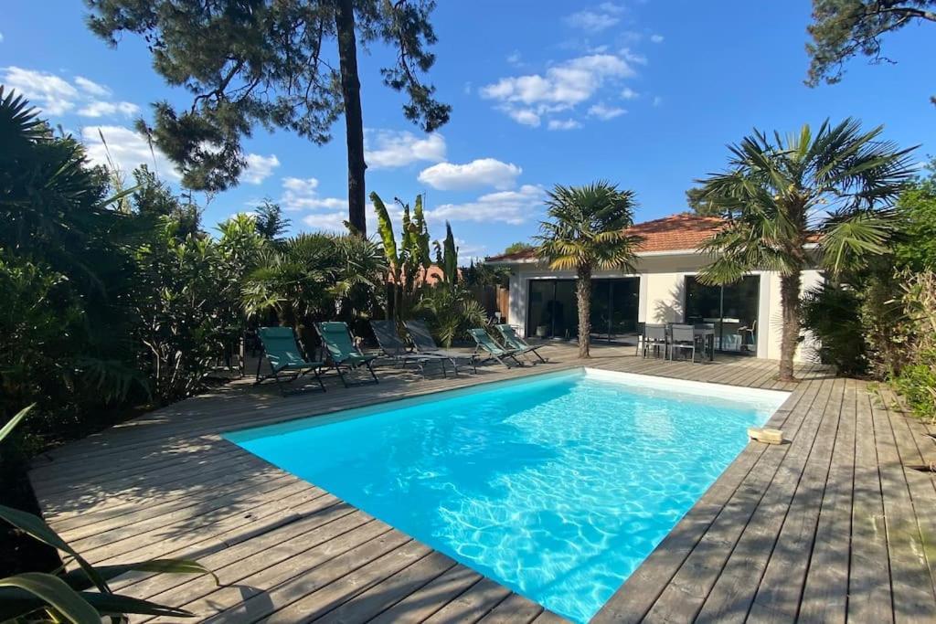Villa Arcachon 12 Pers Avec Piscine Chauffee 1 Mai Au 30 Sept ภายนอก รูปภาพ